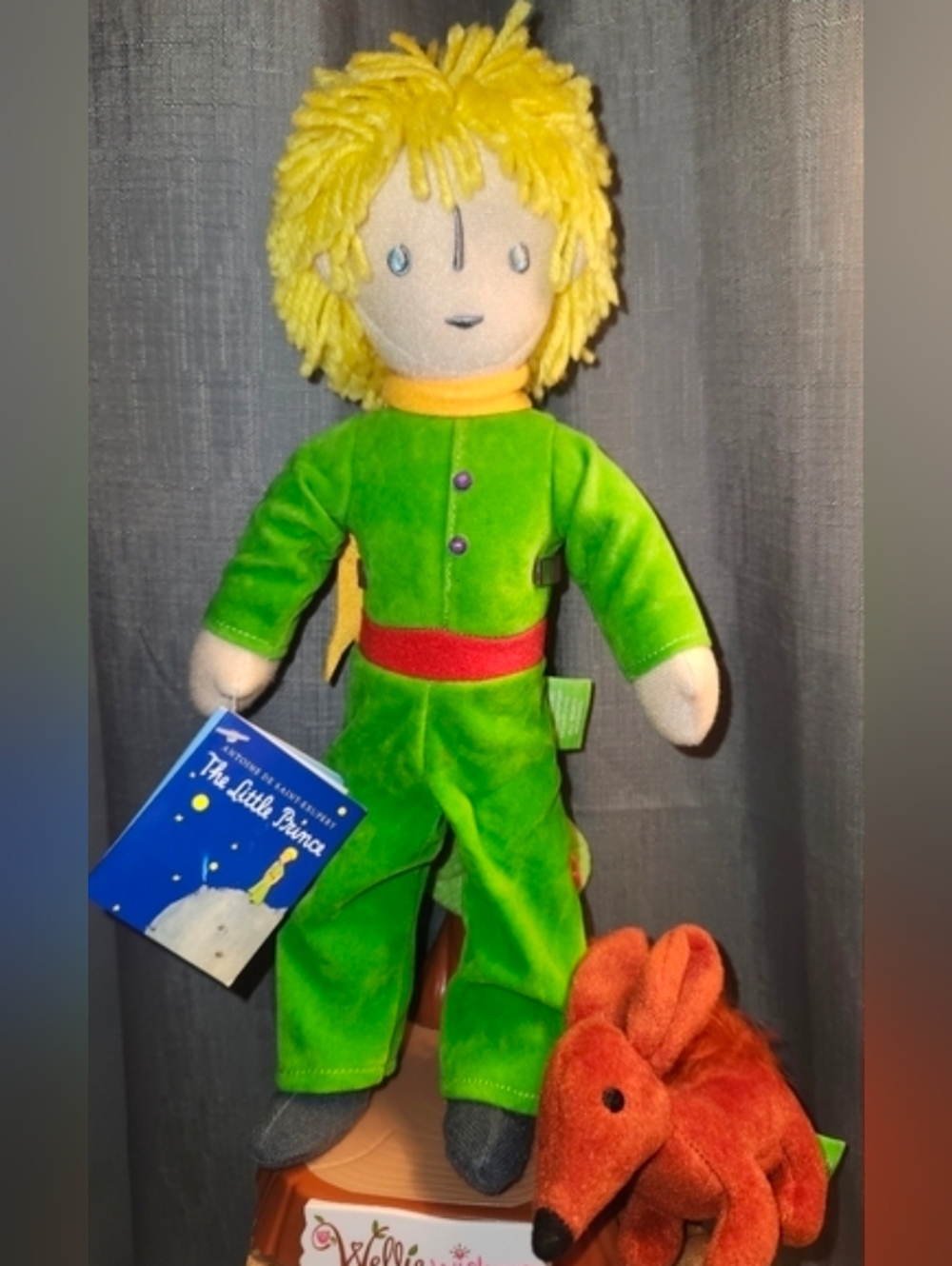 YOTTOY The Little Prince And Fox Plush Doll - 12 Inch Green with Yellow Hair NWT